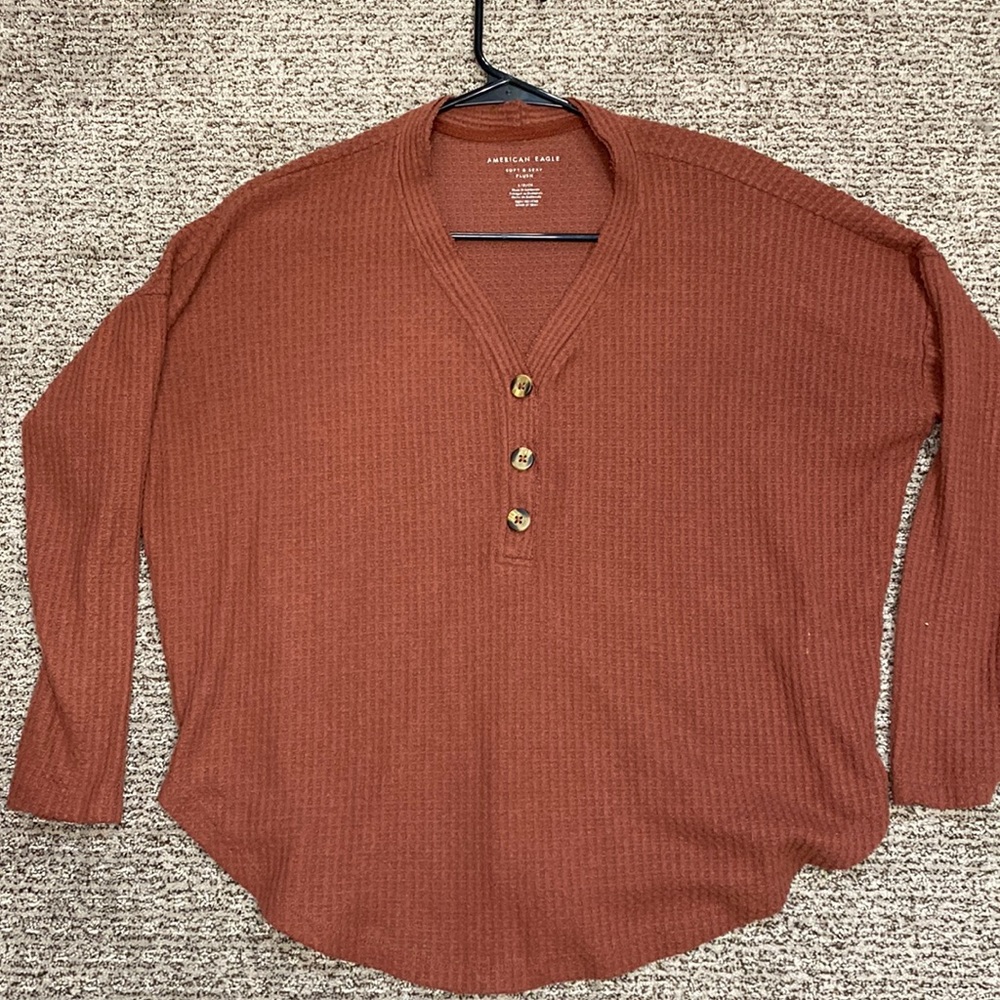 American Eagle Waffle Top